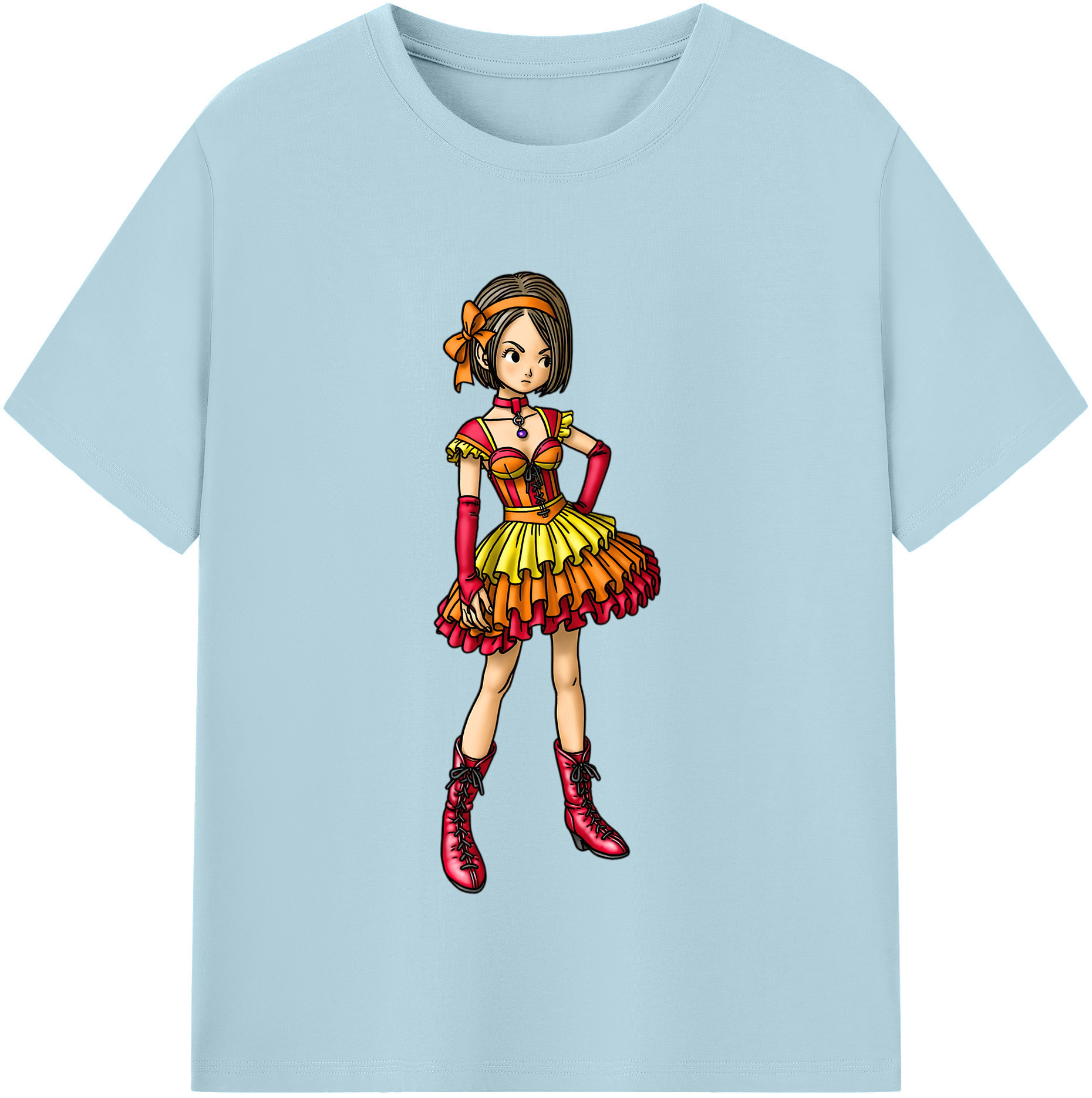 （画像用） ドラゴンクエスト Doragon Kuesuto Dragon Quest 綿100％半袖Tシャツ（フロントプリント）